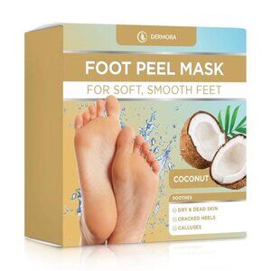 DERMORA Exfoliating Foot Peel Mask for baby soft feet, Dry, Cracked, Callus